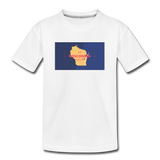 Wisconsin Info Map - Kids' Premium T-Shirt - white