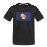 Wisconsin Info Map - Kids' Premium T-Shirt - black