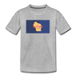 Wisconsin Info Map - Kids' Premium T-Shirt - heather gray