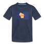 Wisconsin Info Map - Kids' Premium T-Shirt - navy