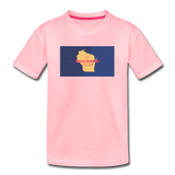 Wisconsin Info Map - Kids' Premium T-Shirt - pink