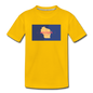 Wisconsin Info Map - Kids' Premium T-Shirt - sun yellow