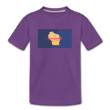 Wisconsin Info Map - Kids' Premium T-Shirt - purple