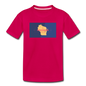 Wisconsin Info Map - Kids' Premium T-Shirt - dark pink