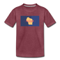 Wisconsin Info Map - Kids' Premium T-Shirt - heather burgundy