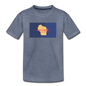 Wisconsin Info Map - Kids' Premium T-Shirt - heather blue