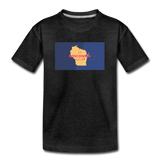 Wisconsin Info Map - Kids' Premium T-Shirt - charcoal gray