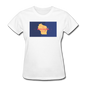 Wisconsin Info Map - Women's T-Shirt - white