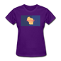 Wisconsin Info Map - Women's T-Shirt - purple