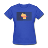 Wisconsin Info Map - Women's T-Shirt - royal blue
