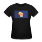 Wisconsin Info Map - Women's T-Shirt - black