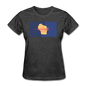 Wisconsin Info Map - Women's T-Shirt - heather black