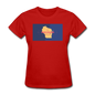 Wisconsin Info Map - Women's T-Shirt - red