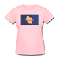 Wisconsin Info Map - Women's T-Shirt - pink