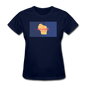 Wisconsin Info Map - Women's T-Shirt - navy