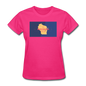 Wisconsin Info Map - Women's T-Shirt - fuchsia