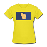 Wisconsin Info Map - Women's T-Shirt - yellow