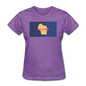 Wisconsin Info Map - Women's T-Shirt - purple heather