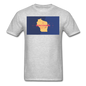 Wisconsin Info Map - Men's T-Shirt - heather gray