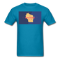 Wisconsin Info Map - Men's T-Shirt - turquoise