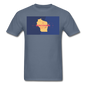 Wisconsin Info Map - Men's T-Shirt - denim