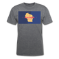 Wisconsin Info Map - Men's T-Shirt - mineral charcoal gray