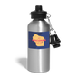 Wisconsin Info Map - Water Bottle - silver