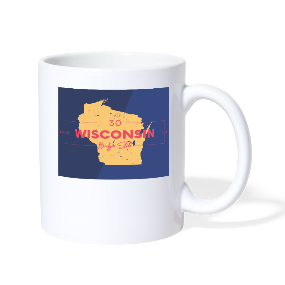 Wisconsin Info Map - Coffee/Tea Mug - white