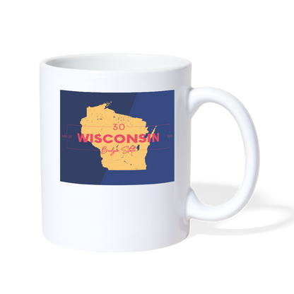 Wisconsin Info Map - Coffee/Tea Mug - white