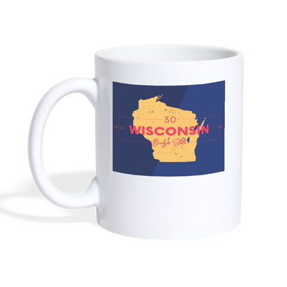 Wisconsin Info Map - Coffee/Tea Mug - white