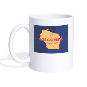 Wisconsin Info Map - Coffee/Tea Mug - white