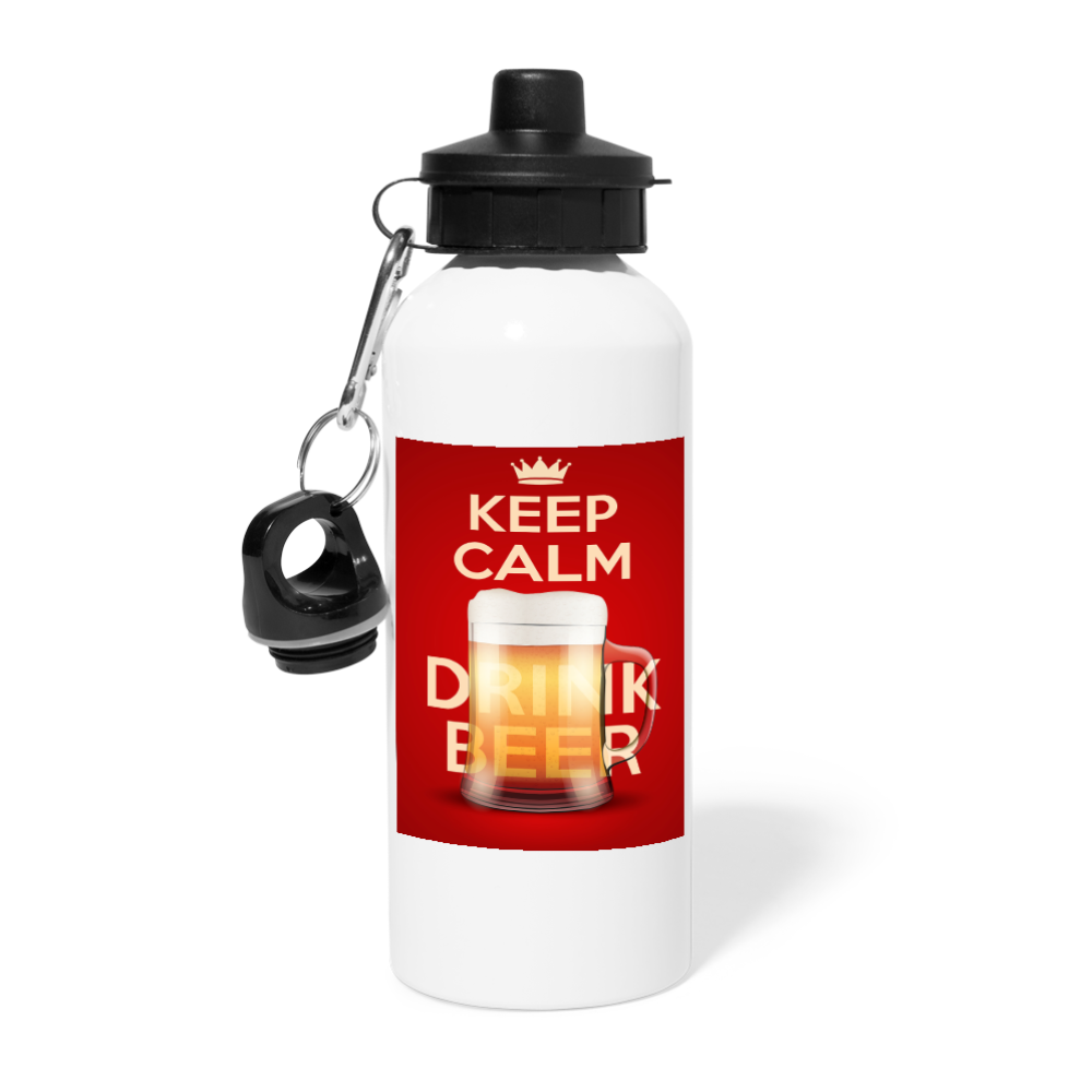 Keep Calm Drink Beer - Water Bottle - white