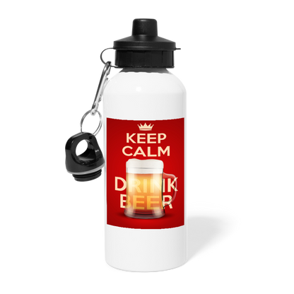 Keep Calm Drink Beer - Water Bottle - white