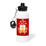 Keep Calm Drink Beer - Water Bottle - white