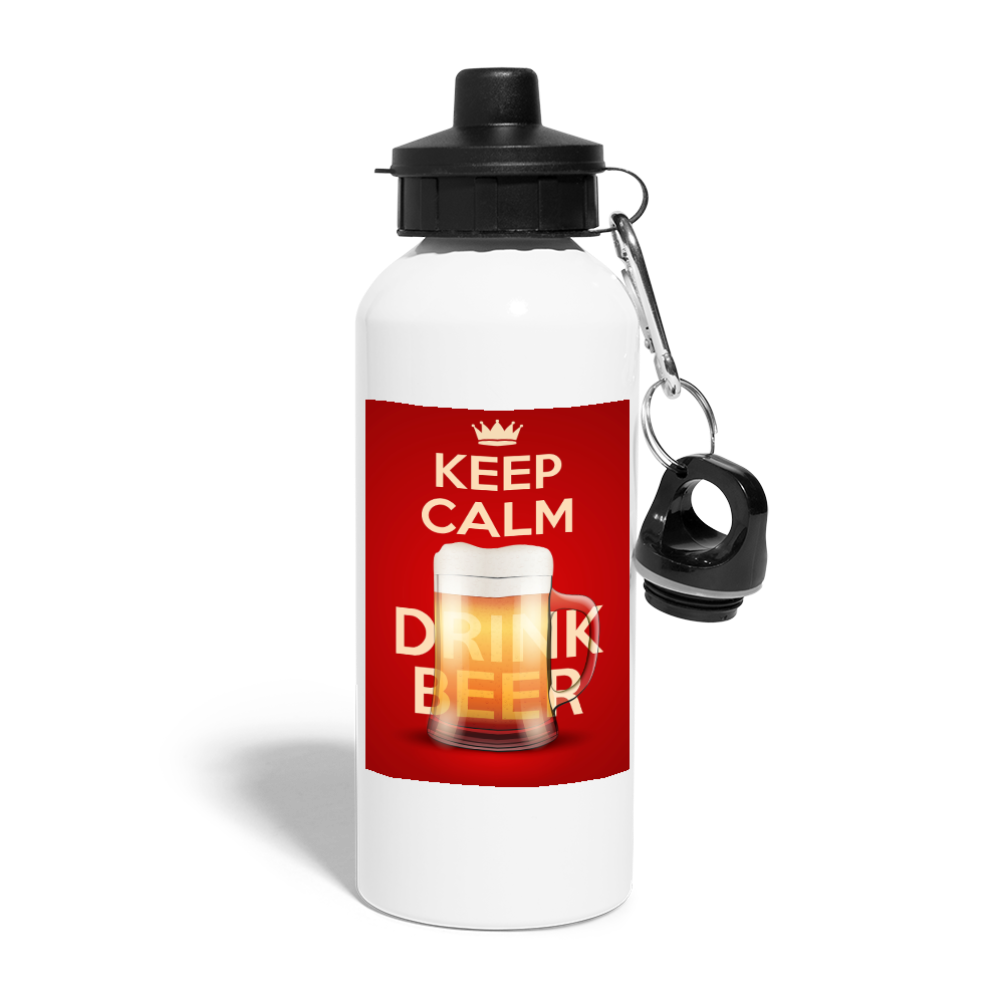 Keep Calm Drink Beer - Water Bottle - white