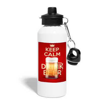 Keep Calm Drink Beer - Water Bottle - white