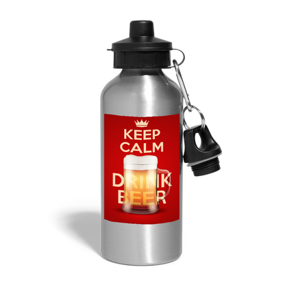 Keep Calm Drink Beer - Water Bottle - silver