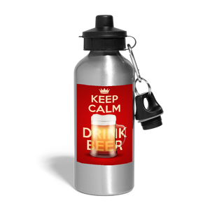 Keep Calm Drink Beer - Water Bottle - silver