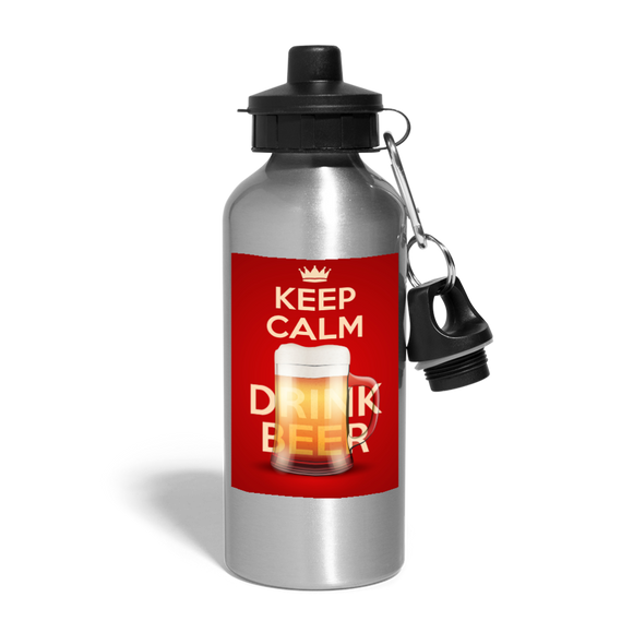 Keep Calm Drink Beer - Water Bottle - silver