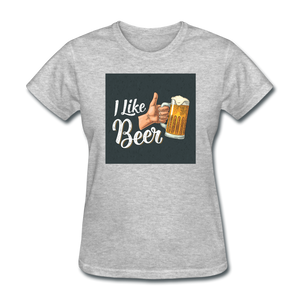 I Like Beer - Women's T-Shirt - heather gray