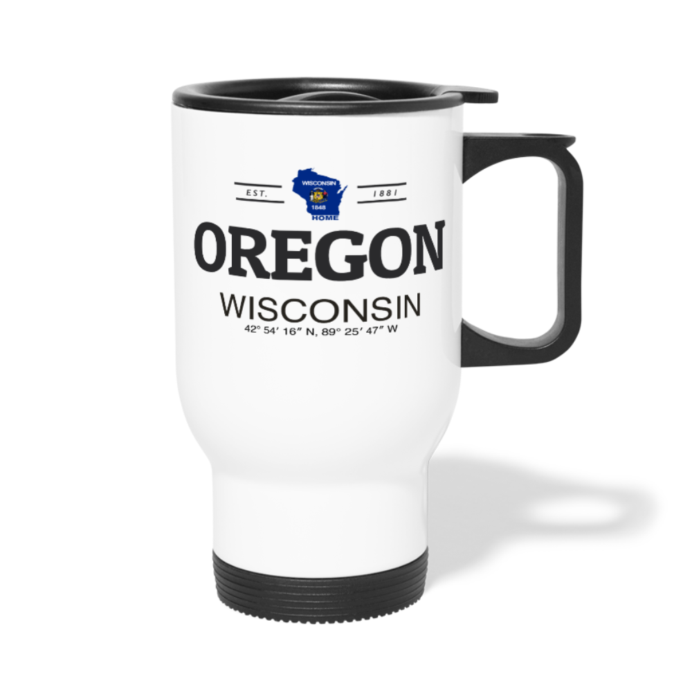 Oregon, Wisconsin - Travel Mug - white