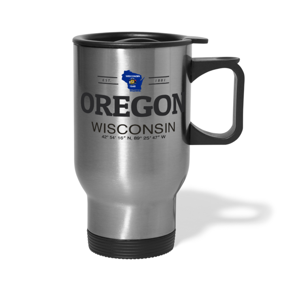 Oregon, Wisconsin - Travel Mug - silver