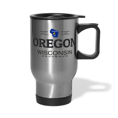 Oregon, Wisconsin - Travel Mug - silver