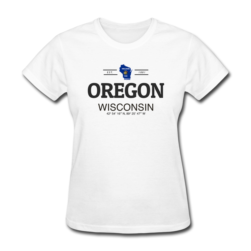 Oregon, WIsconsin - Women's T-Shirt - white