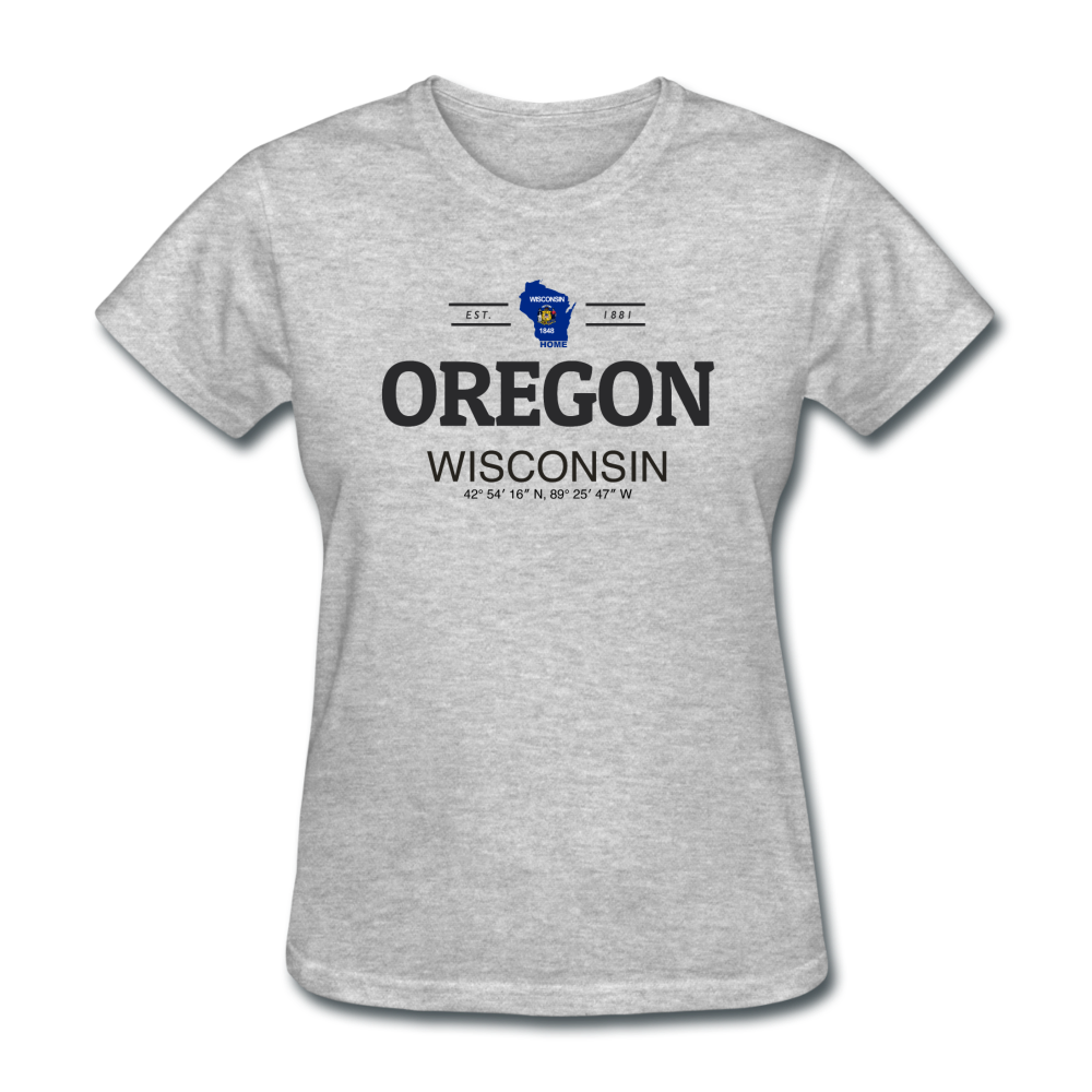 Oregon, WIsconsin - Women's T-Shirt - heather gray