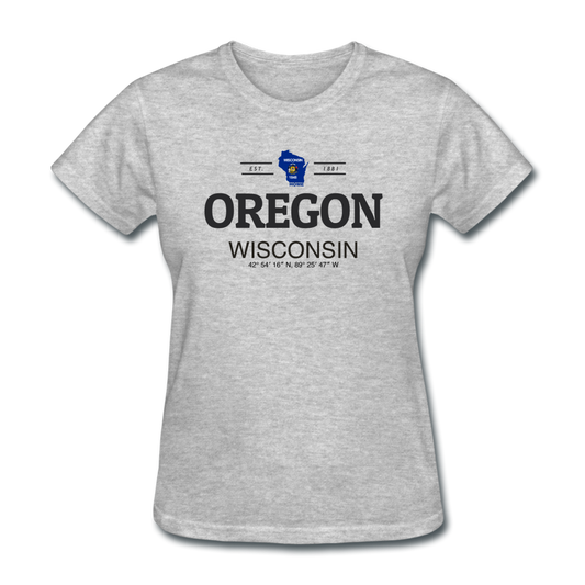 Oregon, WIsconsin - Women's T-Shirt - heather gray