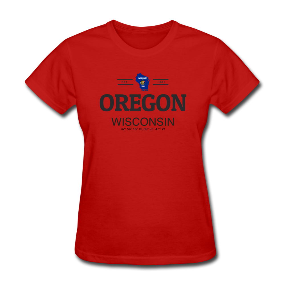 Oregon, WIsconsin - Women's T-Shirt - red