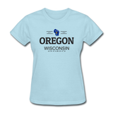 Oregon, WIsconsin - Women's T-Shirt - powder blue