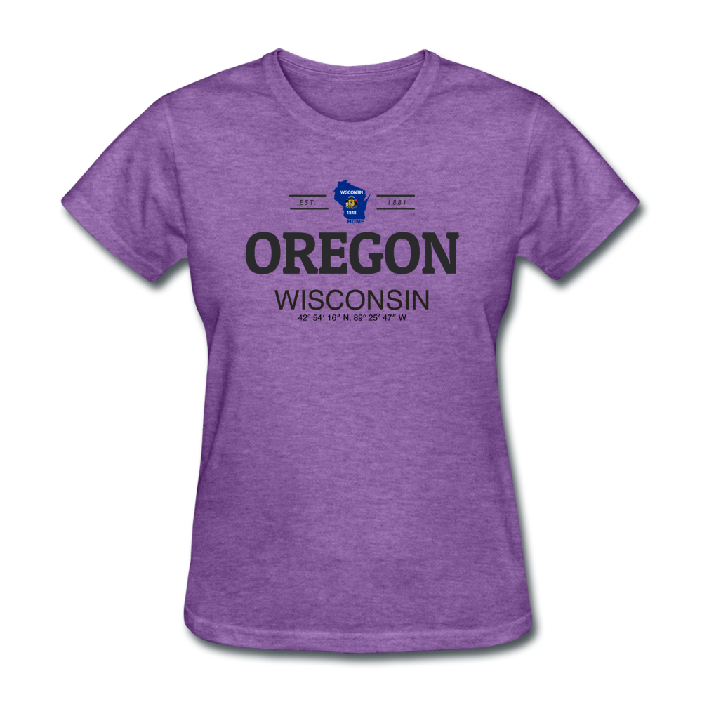 Oregon, WIsconsin - Women's T-Shirt - purple heather