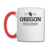 Oregon, Wisconsin - Contrast Coffee Mug - white/red